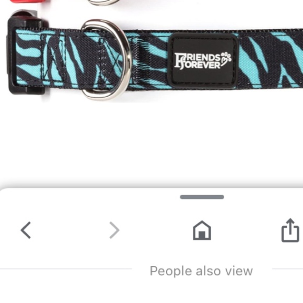(L) Friends Forever Pattern Dog Collar